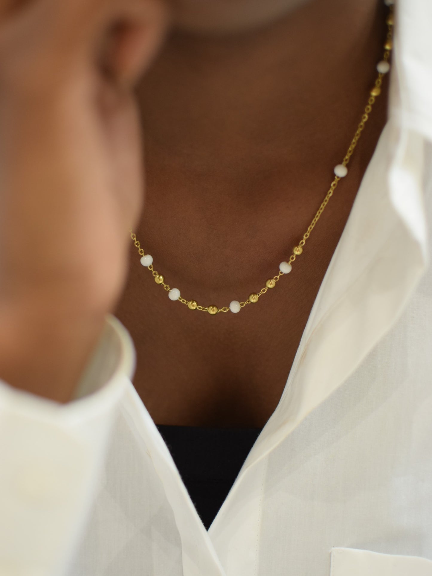 Collier BURTY blanc