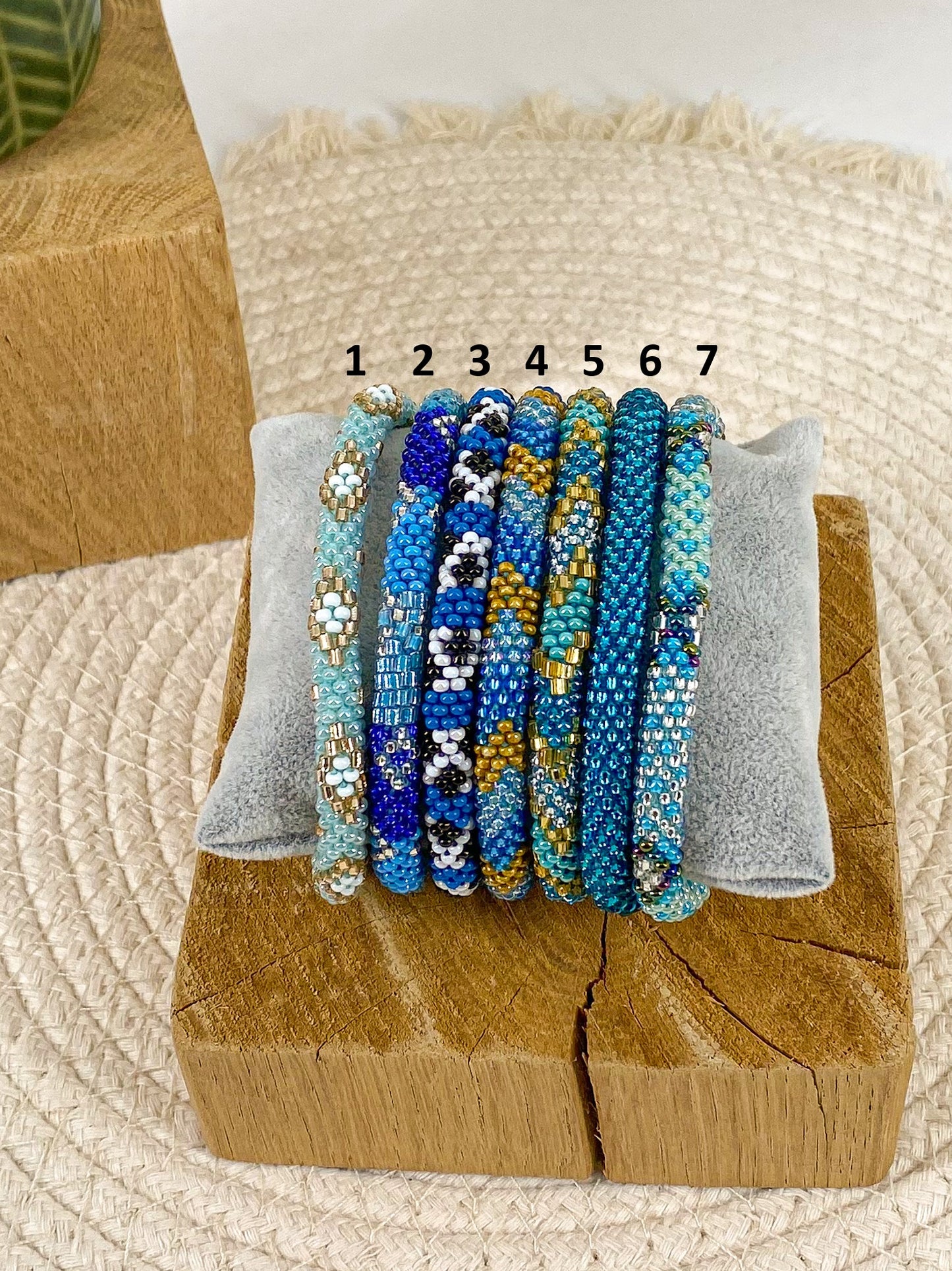 Bracelets népalais bleus 2
