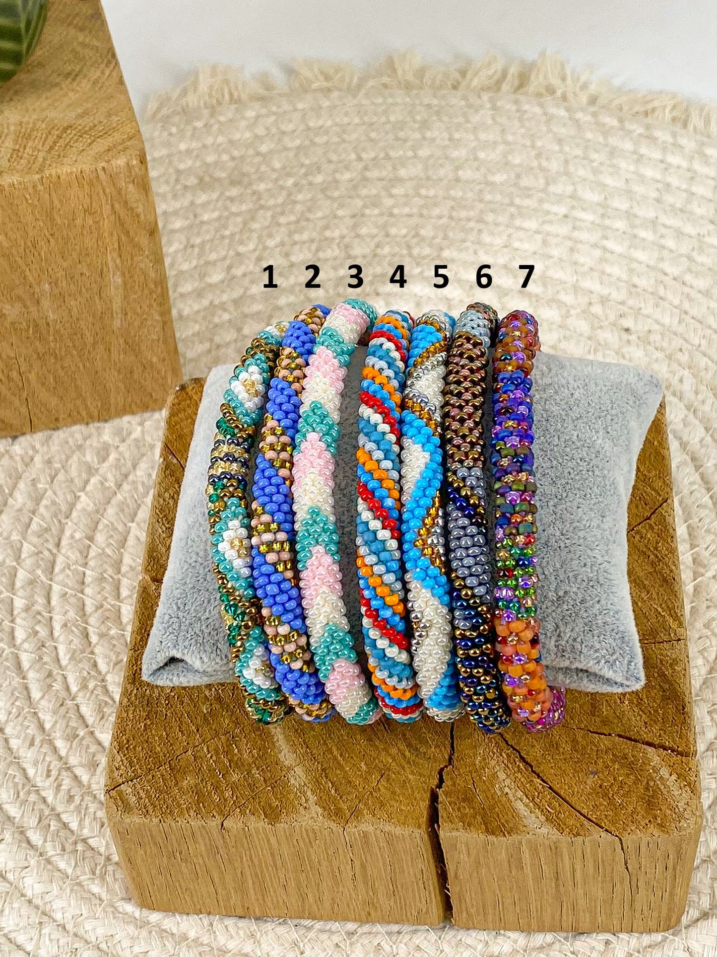 Bracelets népalais bleus 3