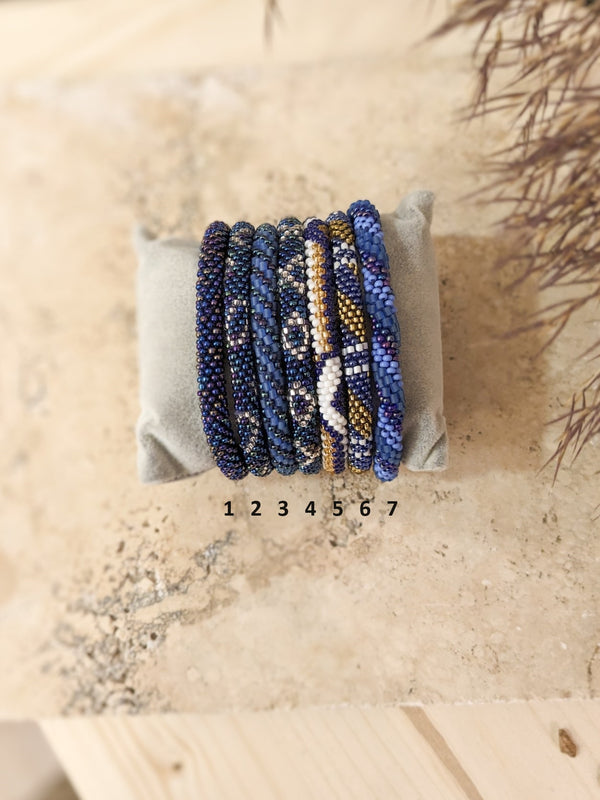Bracelets népalais bleus 2