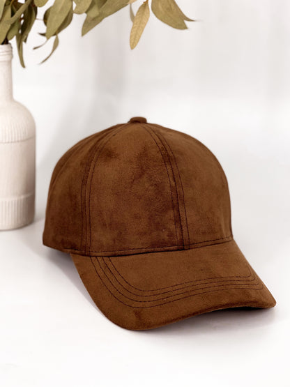 Casquette en suédine chocolat