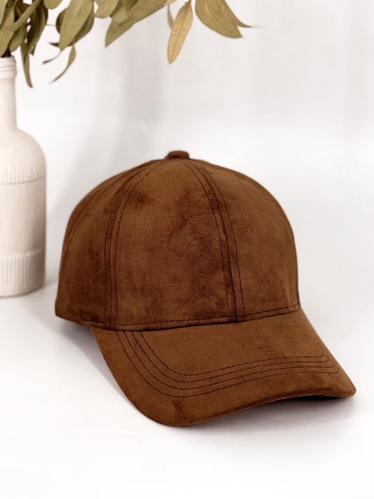 Casquette en suédine chocolat