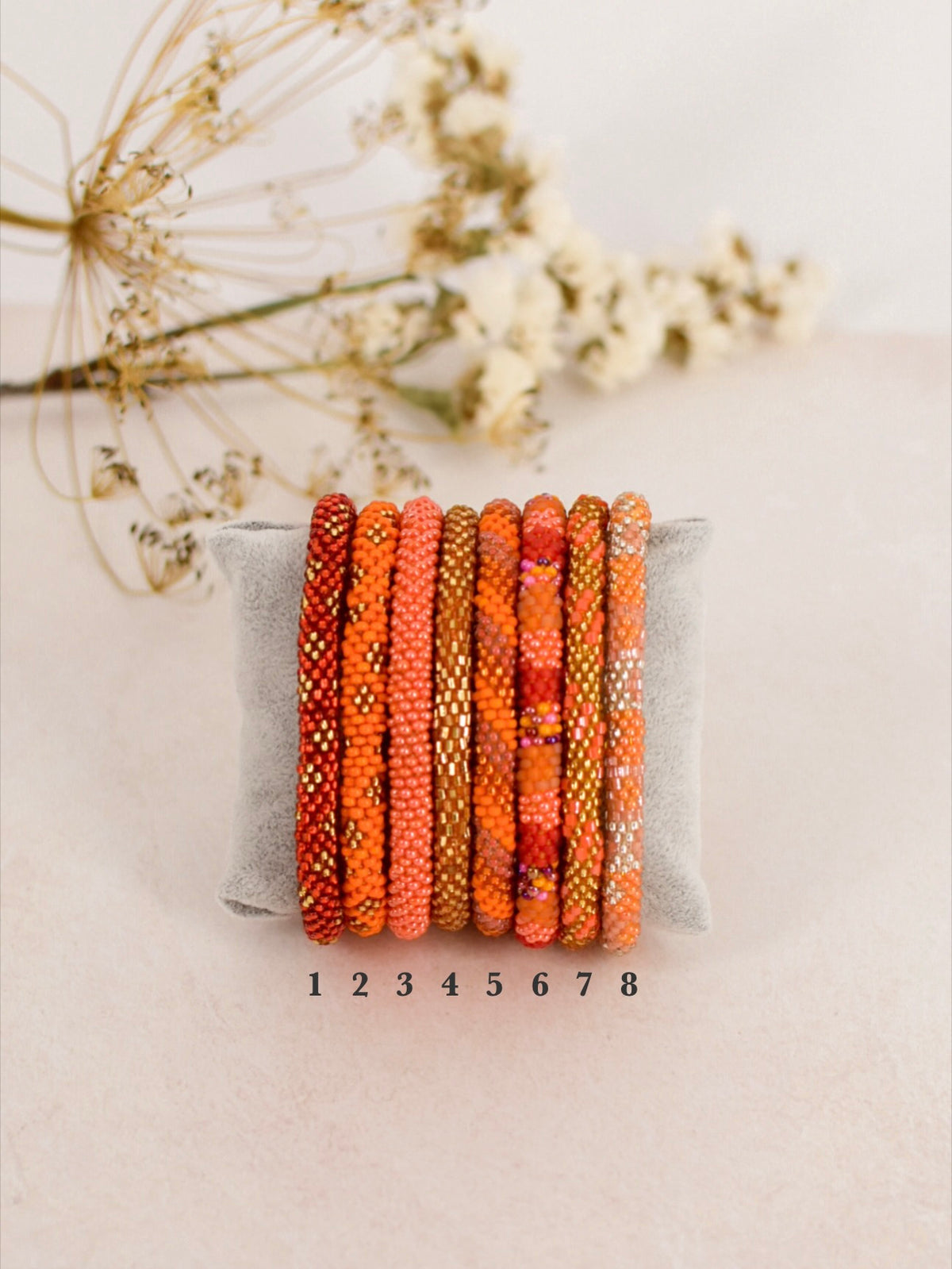 Bracelets népalais orange