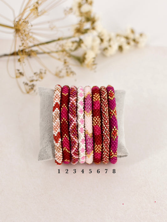 Bracelets népalais Roses