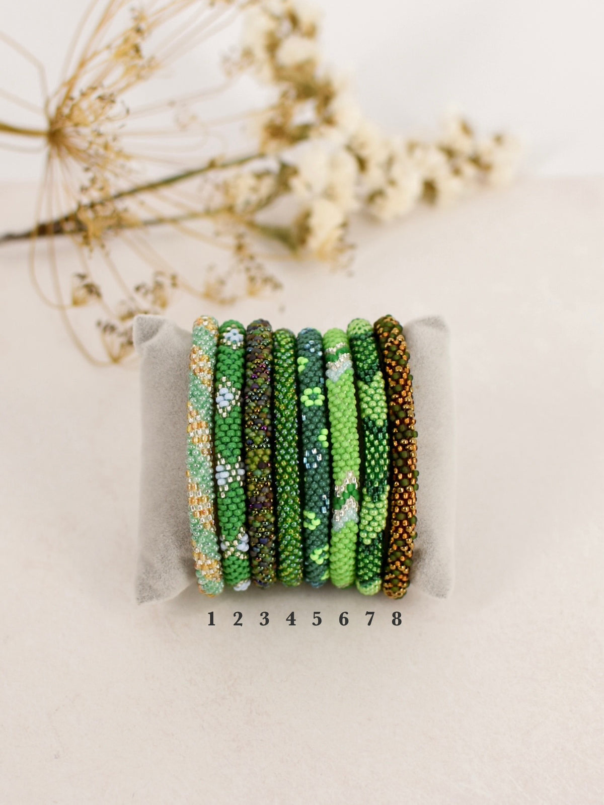 Bracelets népalais verts