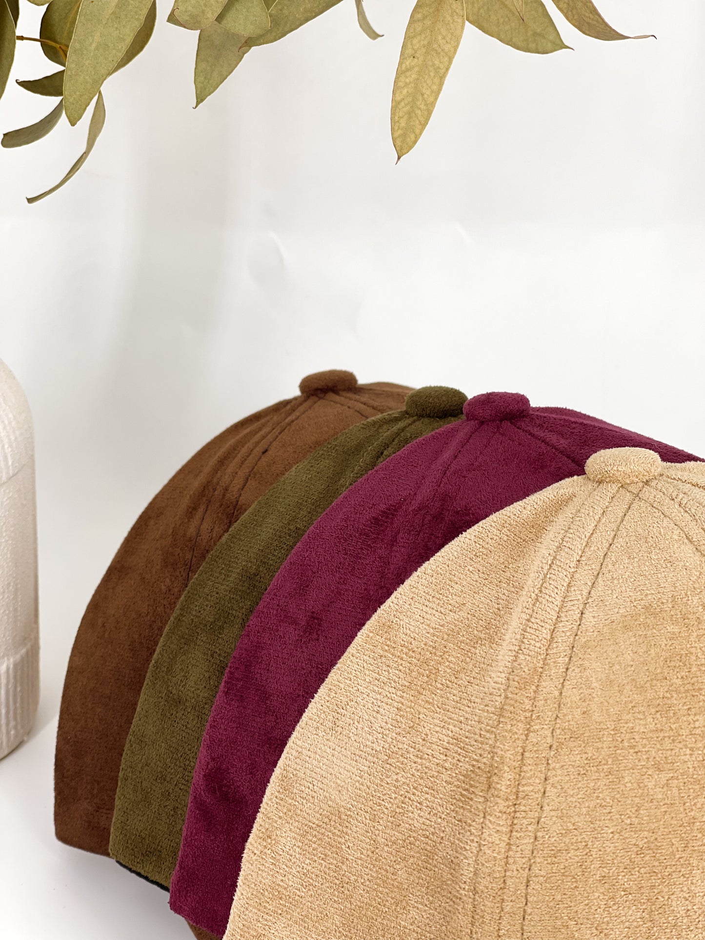 Casquette en suédine beige