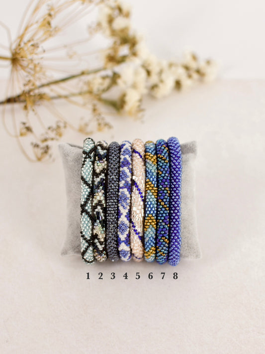 Bracelets népalais bleus 2