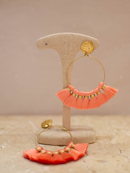 Boucles GINA rose