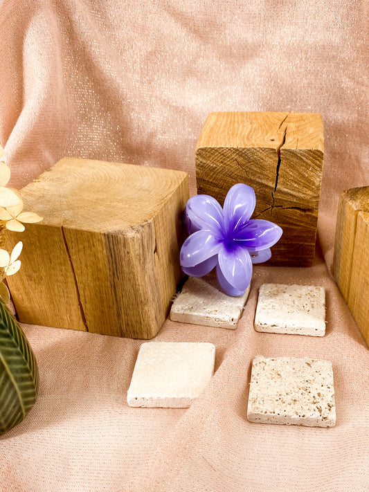 Pince à cheveu fleur nuances de violet