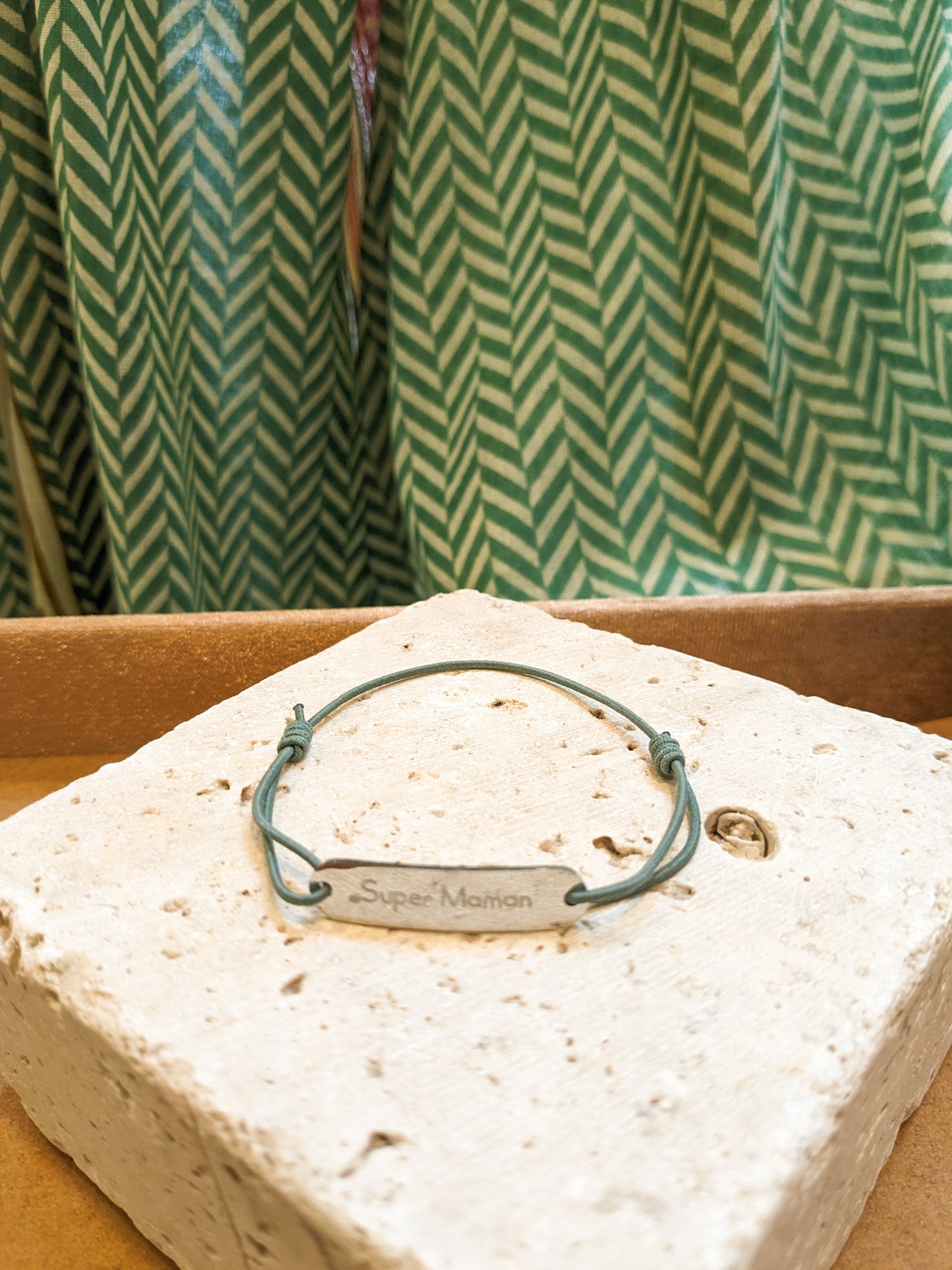 Bracelet Super Maman Bleu glacier
