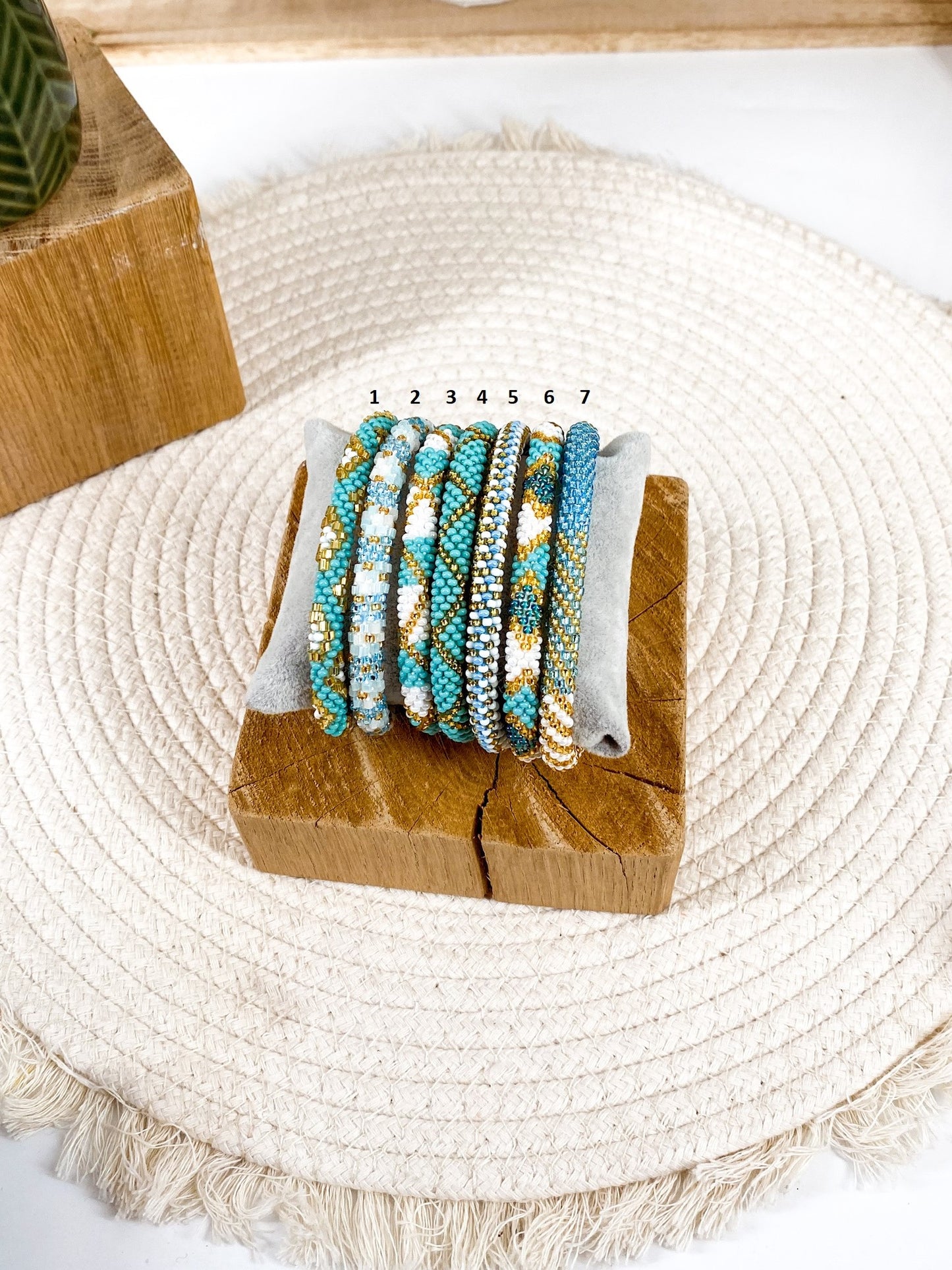 Bracelets népalais bleus 3