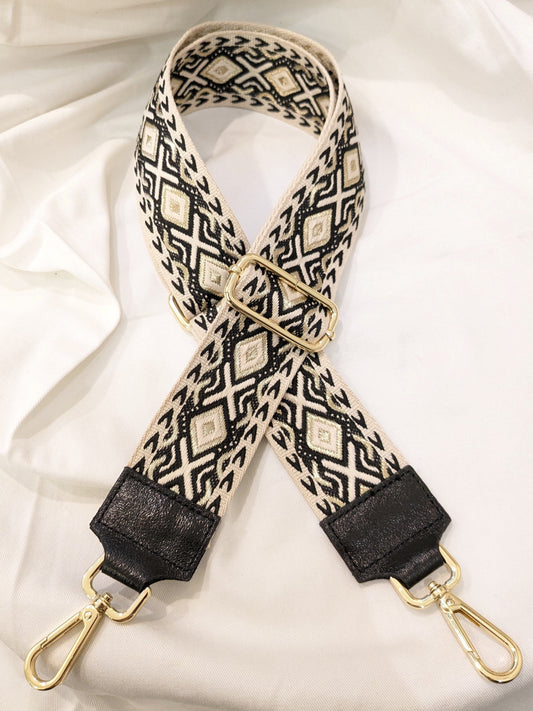 Sangle Jacquard noire